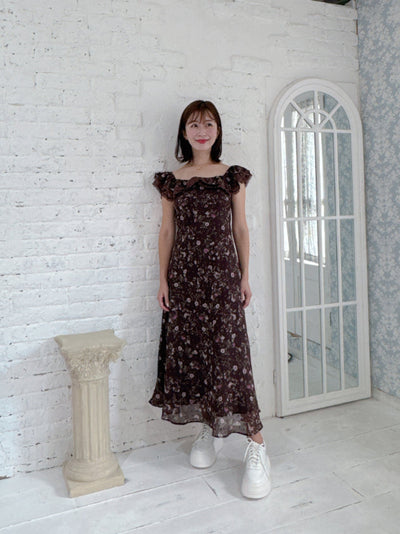 Floral Brown Dress