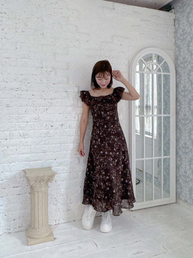 Floral Brown Dress