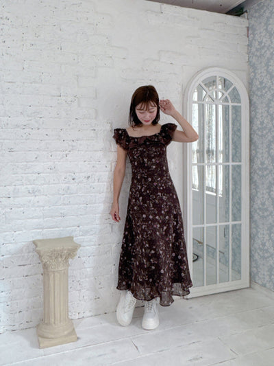 Floral Brown Dress