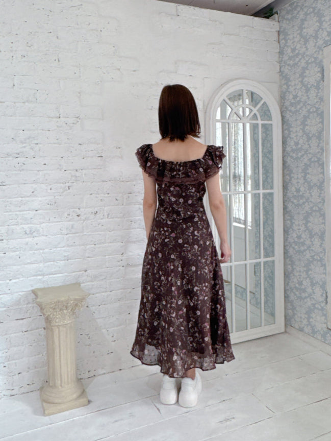 Floral Brown Dress