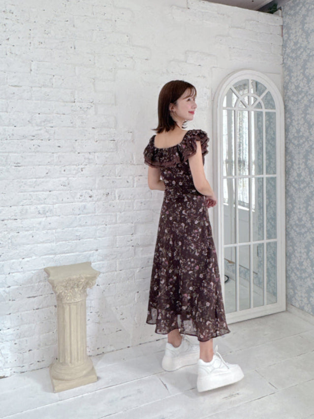 Floral Brown Dress