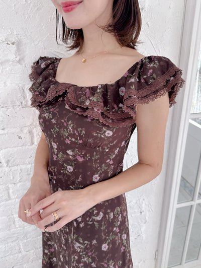 Floral Brown Dress