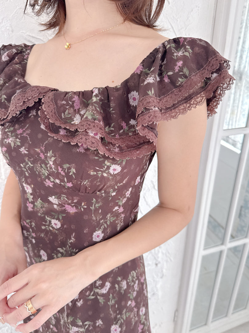 Floral Brown Dress