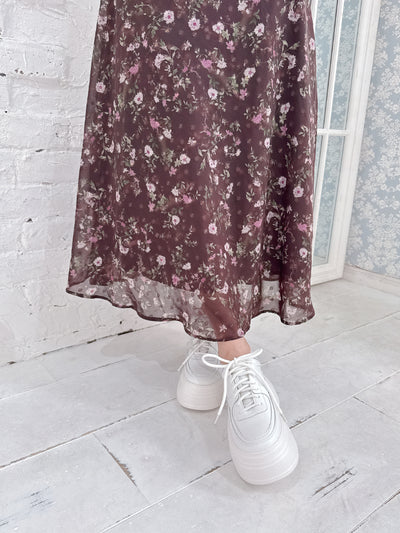 Floral Brown Dress