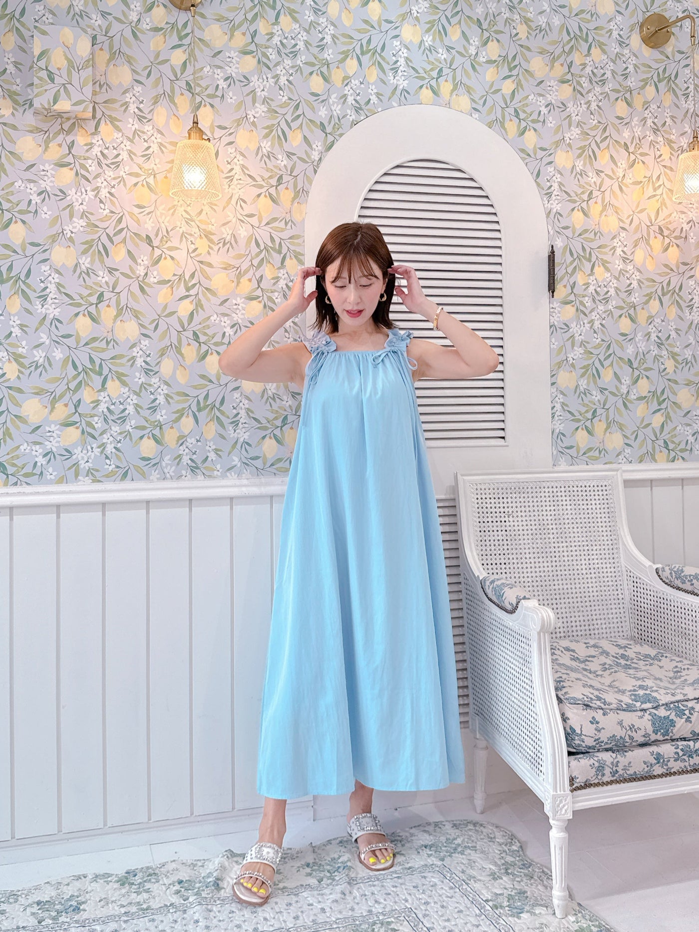 Gather Shoulder Dress