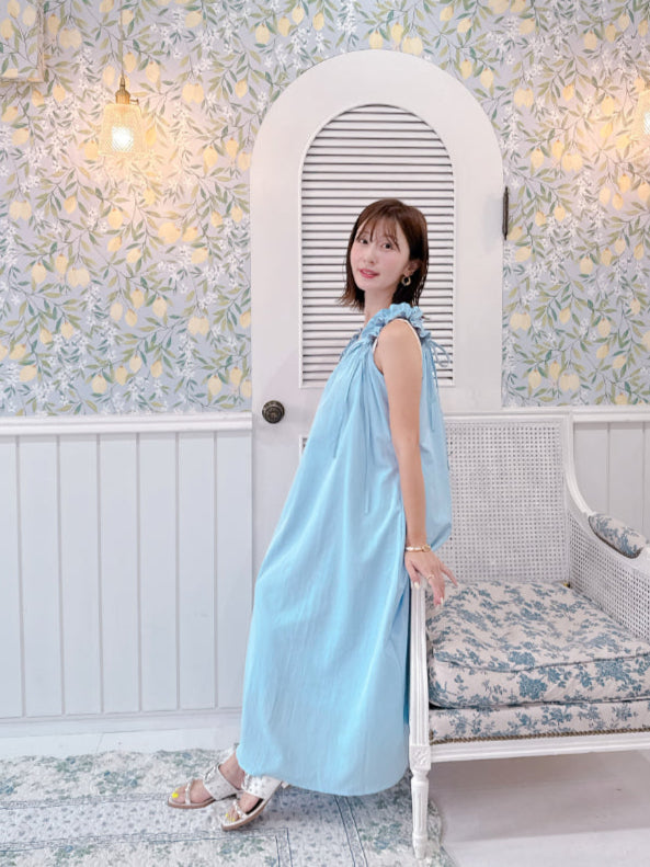 Gather Shoulder Dress