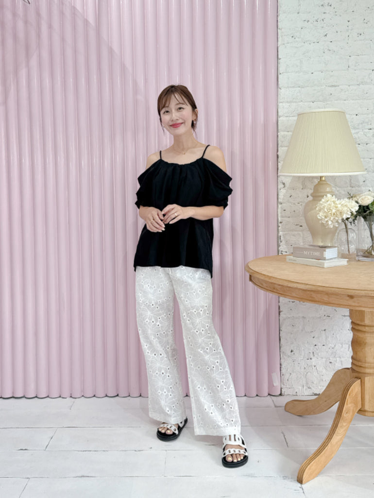 Black Puff Tops