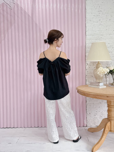 Black Puff Tops