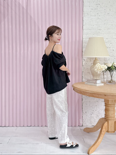 Black Puff Tops