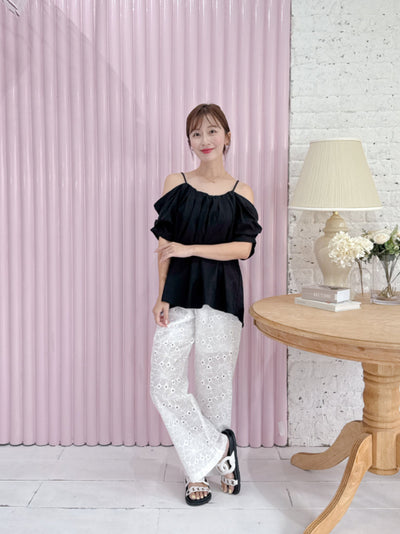 Black Puff Tops