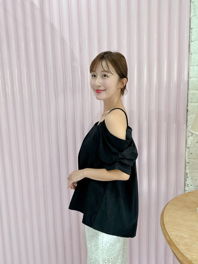 Black Puff Tops