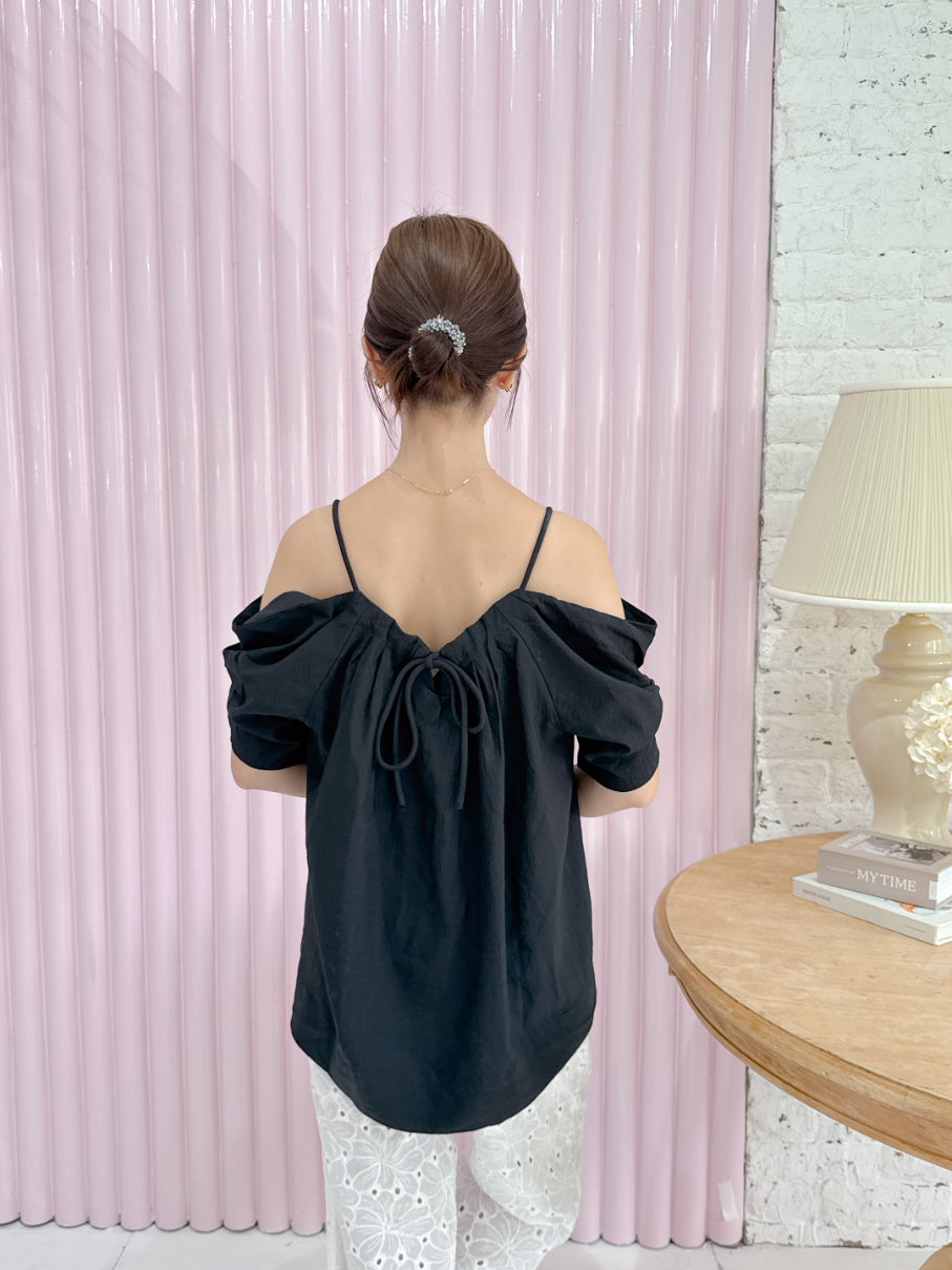 Black Puff Tops