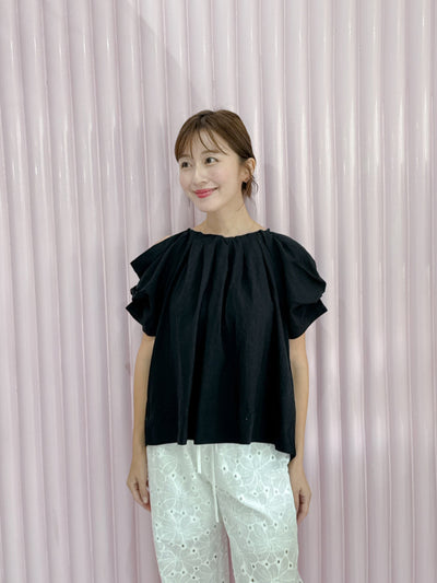 Black Puff Tops