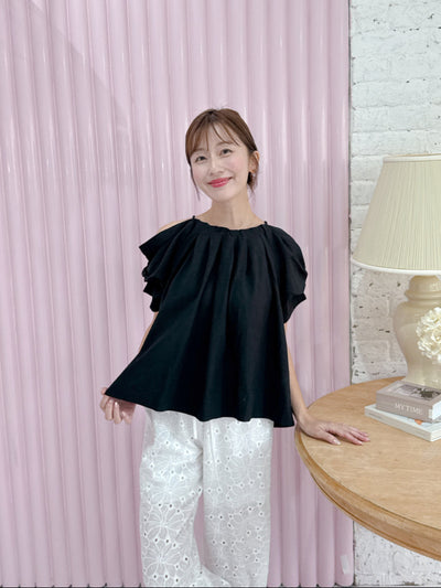 Black Puff Tops