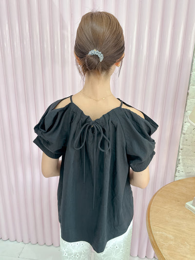 Black Puff Tops