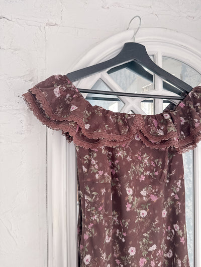 Floral Brown Dress