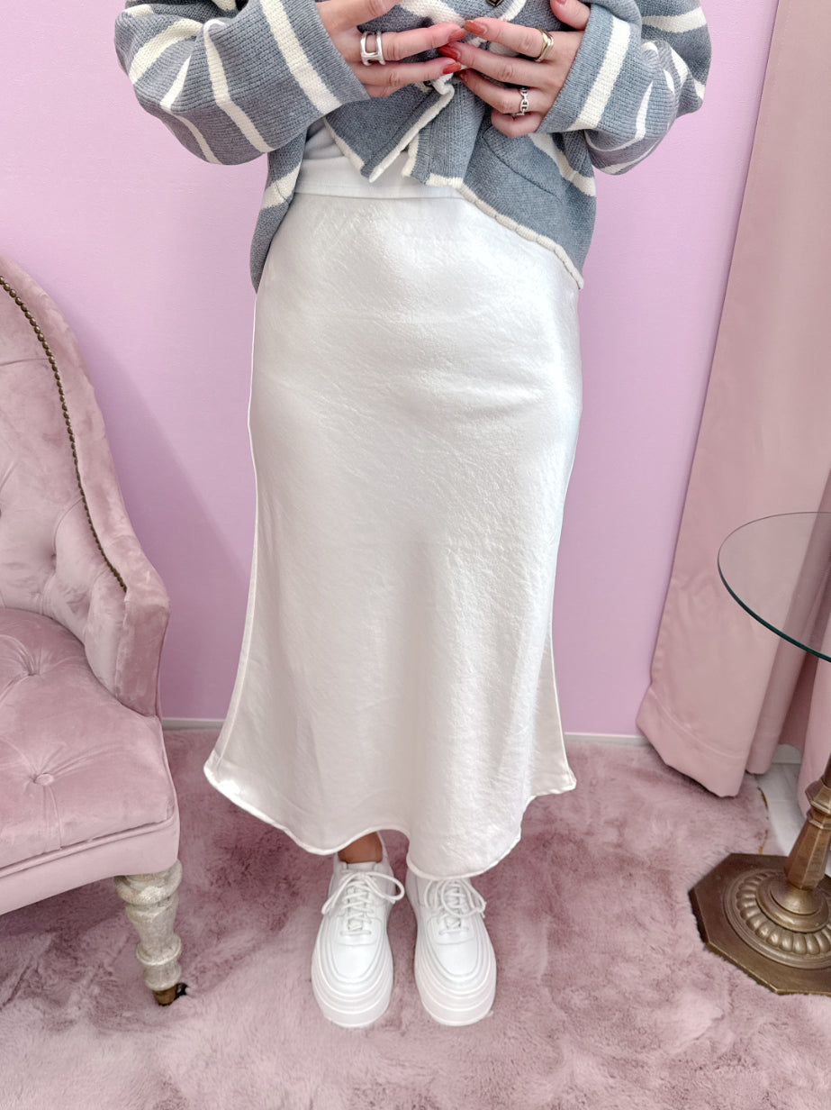 Petite Satin Skirt