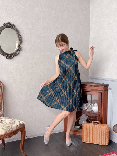 Check Pleats Dress