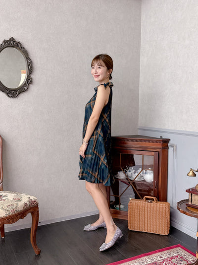 Check Pleats Dress