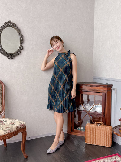 Check Pleats Dress