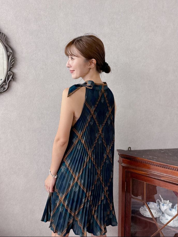 Check Pleats Dress