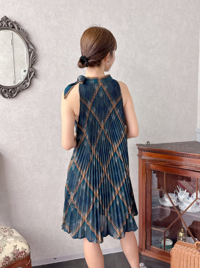 Check Pleats Dress