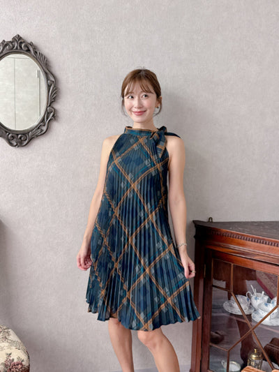 Check Pleats Dress