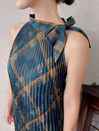 Check Pleats Dress