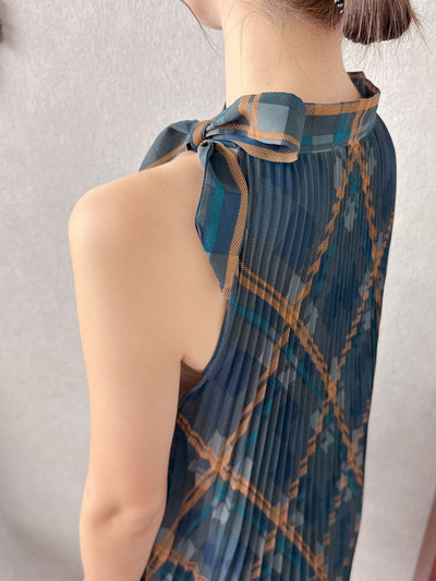 Check Pleats Dress