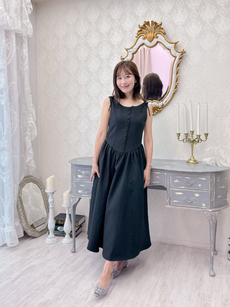 Black Ribbon Dress