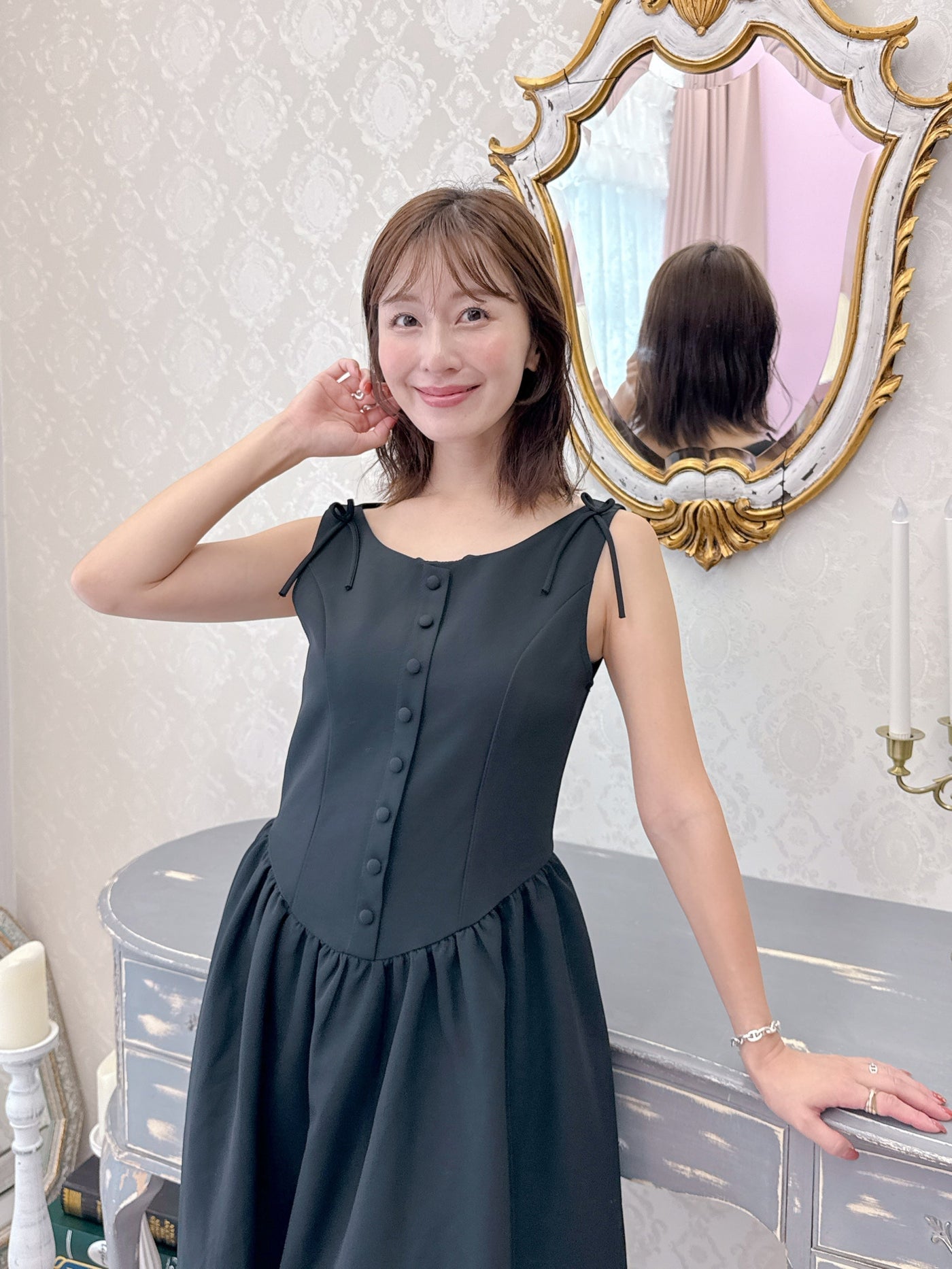 Black Ribbon Dress