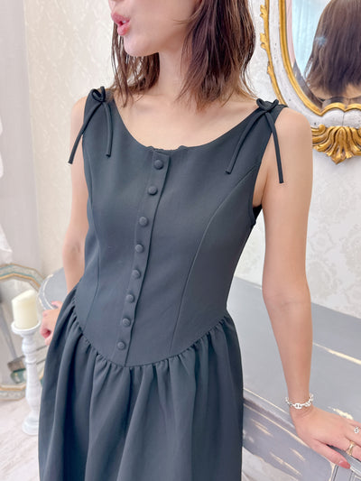 Black Ribbon Dress