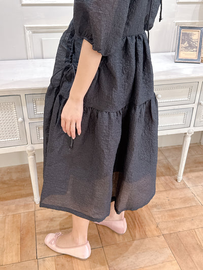 Jacquard Puff Dress
