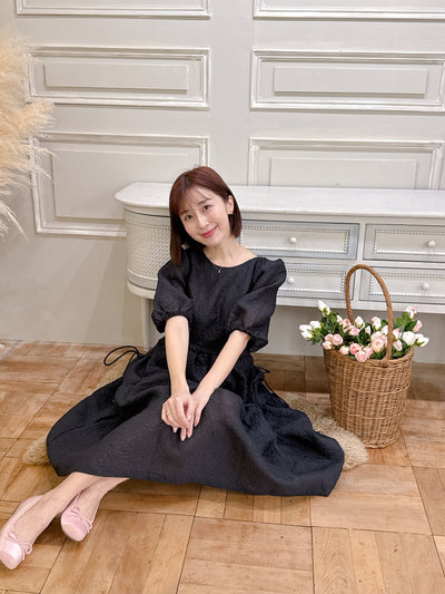 Jacquard Puff Dress