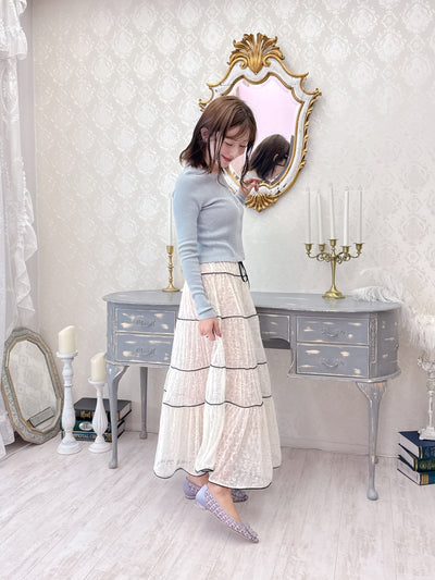 Bicolor Lace Skirt