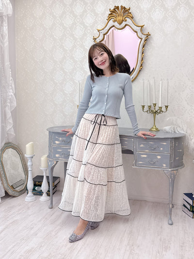 Bicolor Lace Skirt