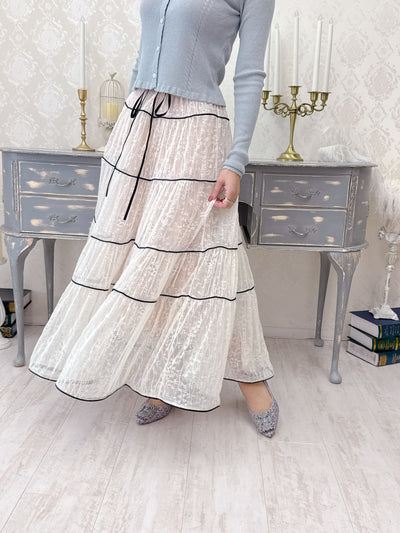 Bicolor Lace Skirt