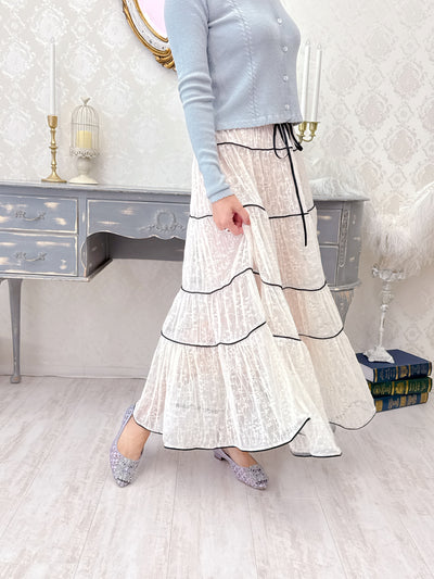 Bicolor Lace Skirt