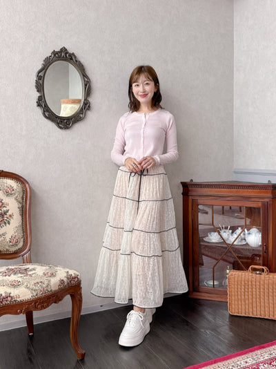 Bicolor Lace Skirt
