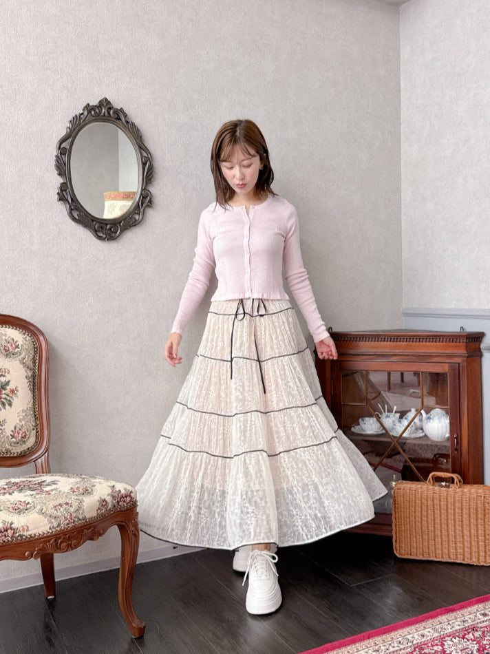 Bicolor Lace Skirt