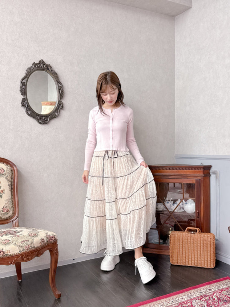 Bicolor Lace Skirt