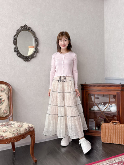 Bicolor Lace Skirt