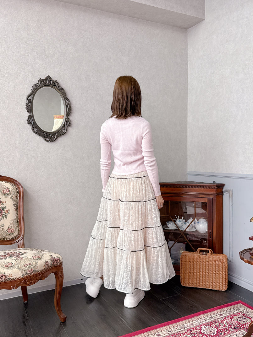 Bicolor Lace Skirt