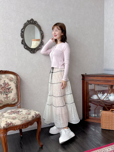 Bicolor Lace Skirt