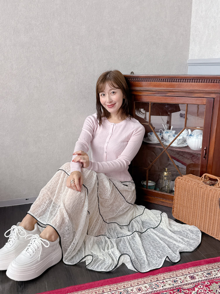 Bicolor Lace Skirt