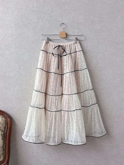 Bicolor Lace Skirt