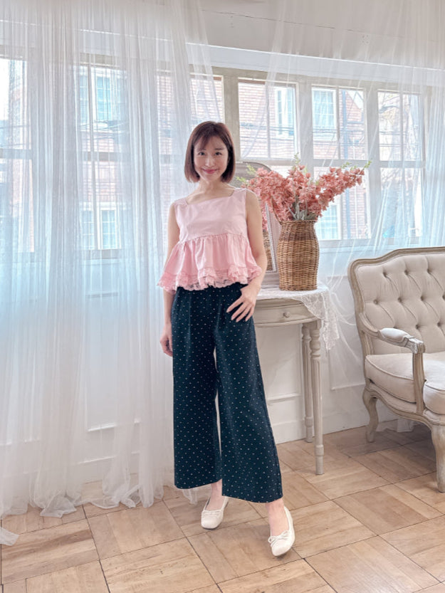 Dot Denim Pants