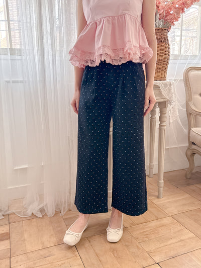 Dot Denim Pants