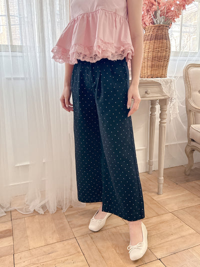 Dot Denim Pants