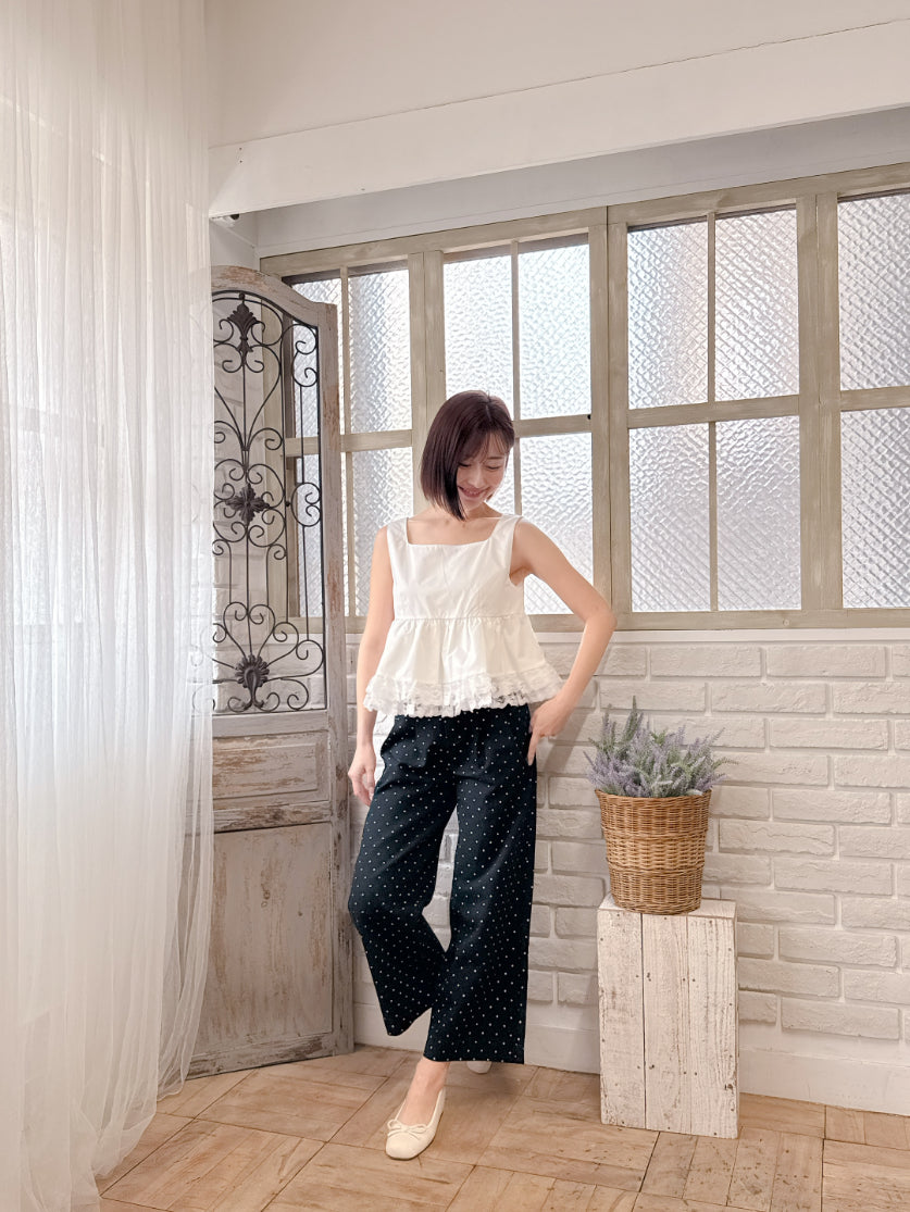 Dot Denim Pants